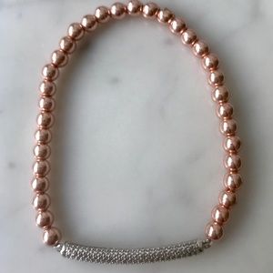 6mm Hematite bracelet with CZ Bar